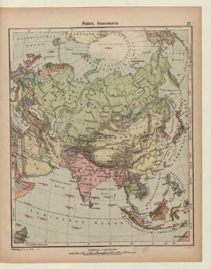 Asien, Staatenkarte