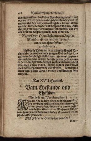 Dat XVII. Capittel. Vam Ehestande und Ehelüden.