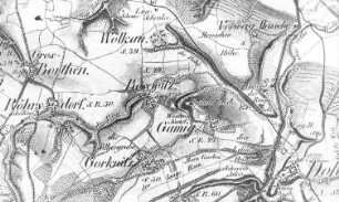 Dohna-Bosewitz und Gamig (Ortsteile). Oberreit, Sect. Dresden, 1821/22