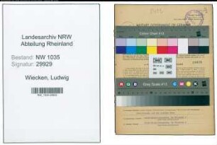 Entnazifizierung Ludwig Wiecken , geb. 17.12.1893 (Kaufmaennischer Angestellter)