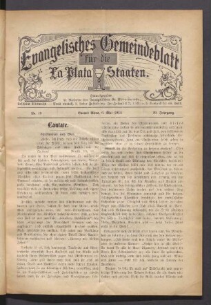 No. 19. 6. Mai 1914