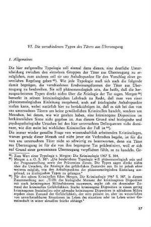 VI. Die verschiedenen Typen des Täters aus Überzeugung