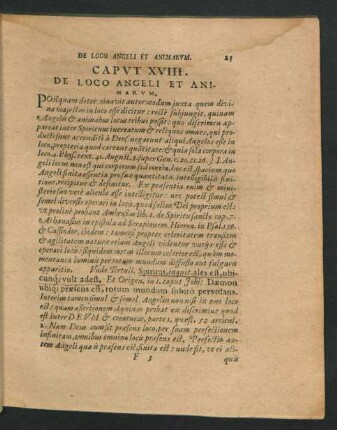 Caput XVIII. De Loco Angeli Et Animarum.