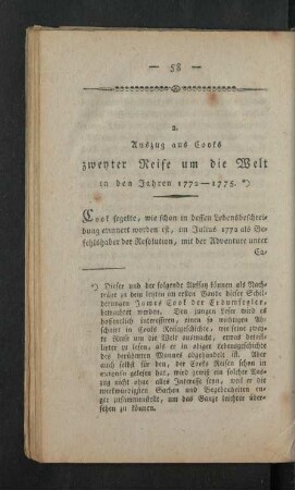2. Auszug aus Cooks zweyter Reise um die Welt [...]