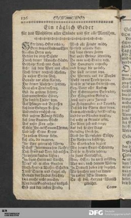 Ein täglich Gebet für das Wohlseyn aller Stände und für alle Menschen.