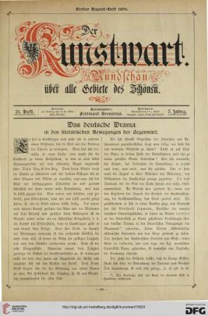 Heft 21 (1. Augustheft 1894)