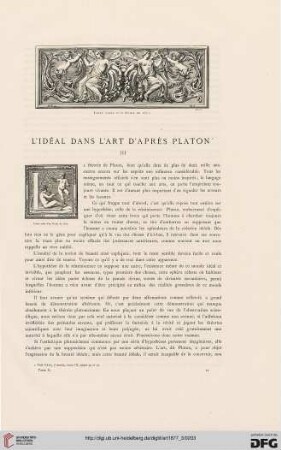 3: L' idéal dans l'art d'après Platon, [3]