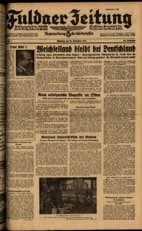 Ausgabe vom Mittwoch, den 19. November 1941.