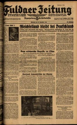 Ausgabe vom Mittwoch, den 19. November 1941.