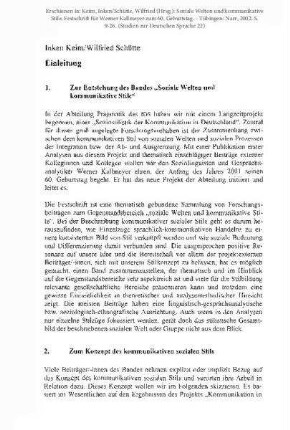 Einleitung