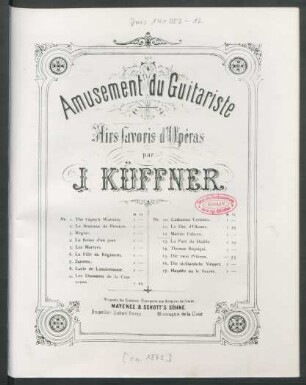 Nr. 12: Airs favoris de l'opéra Marino Faliero de Donizetti : airs favoris d'opéras
