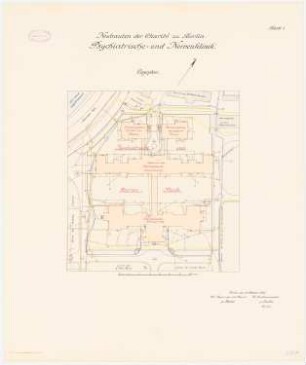 Psychiatrische- und Nervenklinik der Charité, Berlin: Lageplan 1:500