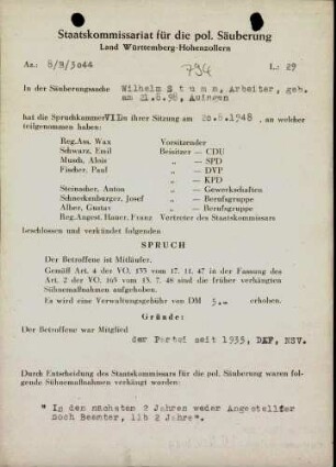 Stumm, Wilhelm