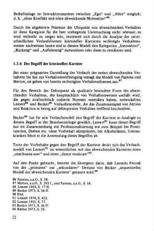 1.2.4 Der Begriff der kriminellen Karriere