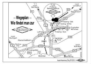 Wegeplan, Wie findet man zur Landtechnik Weihenstephan?