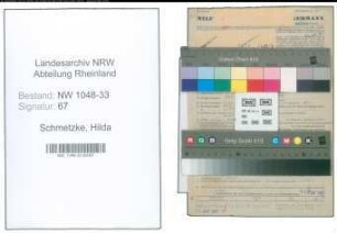 Entnazifizierung Hilda Schmetzke , geb. 24.01.1910 (Lehrerin)