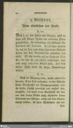 3. Abschnitt. Vom Entstehen des Torfs