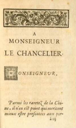 A Monseigneur le Chancelier