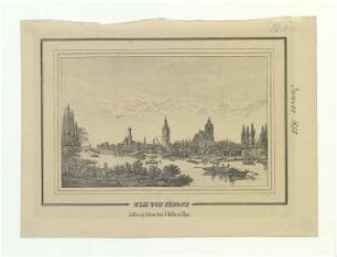 Ulm von Südosten. um 1840