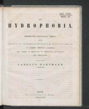 De Hydrophobia.