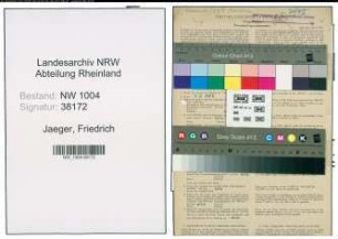 Entnazifizierung Friedrich Jaeger , geb. 05.08.1906 (Schlosser)