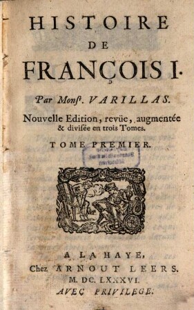 Histoire de François I. T. 1