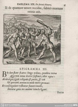 Discursus XIX. Si de quattuor unum occidas, subito mortuus omnis erit.