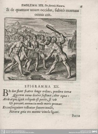 Discursus XIX. Si de quattuor unum occidas, subito mortuus omnis erit.