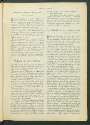 Nuestro número inaugural