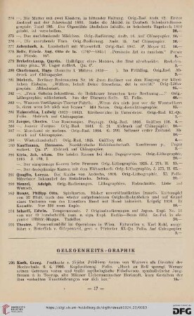 Gelegentheits- Graphik (Nr. 296-307)