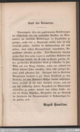 Statt des Vorwortes