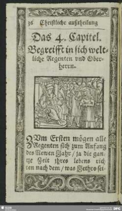 Das 4. Capitel. Begreifft in sich weltliche Regenten und Oberherren
