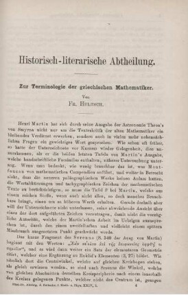 Zur Terminologie der griechischen Mathematiker.
