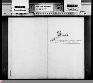 Verzeichnis der an das Archiv in Idstein abgegebenen Kameralakten des Oberamts Idstein