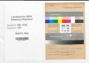 Entnazifizierung Alex Specht , geb. 11.11.1894 (Hauer)