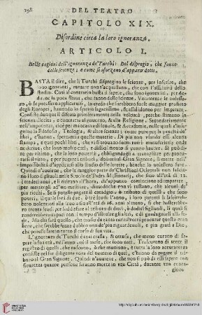 Capitolo XIX. Disordine circa la loro ignoranza