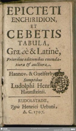 Epicteti Enchiridion