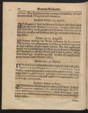 Anno 1560. 16. Martii. - Anno 1596. 9. Augusti.