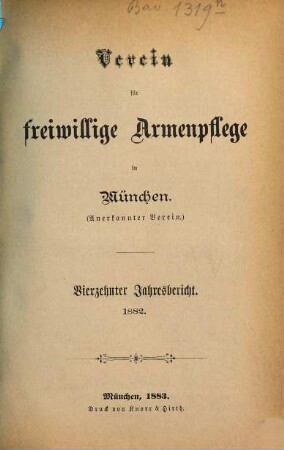 Jahresbericht .... 14. 1882 (1883)