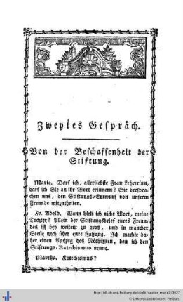 II. Gespräch.
