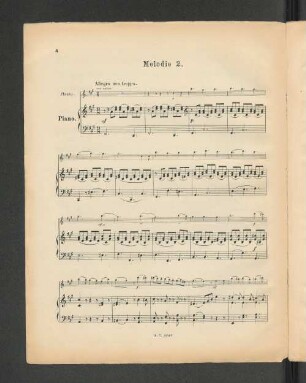 Melodie 2. [Piano.]