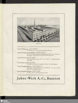 Johne-Werk A.-G., Bautzen