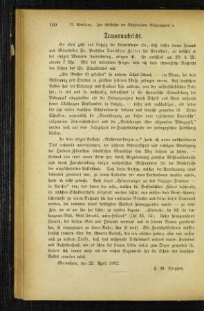 Trauernachricht : [Nekrolog Tuiskon Ziller]
