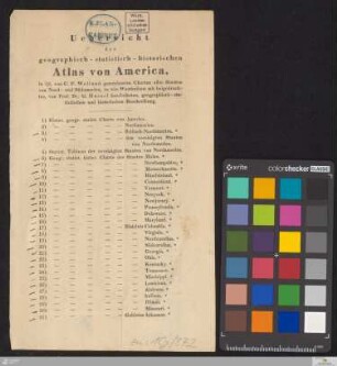 Atlas von America : in 52, von C.F. Weiland gezeichneten Charten aller Staaten von Nord- und Südamerica, so wie Westindiens mit beigedruckter, von Prof. D. G. Hassel bearbeiteten, geographisch-statistischen und historischen Beschreibung