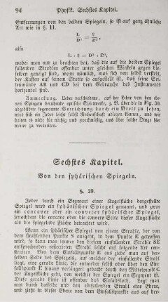 Sechstes Kapitel. Von den sphärischen Spiegeln.