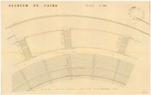 Sportfield Kairo Main Stadium: Grundriss Upper Circle, Sector N 6, 1:100