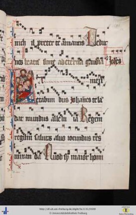 Letabundus Johannes te laudat mundus.