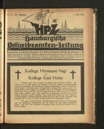Nr. 13 / 22. Jahrgang 1. Juli 1932