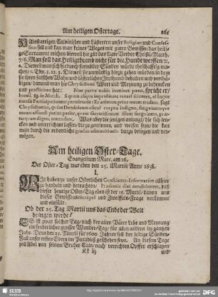 Am heiligen Oster-Tage