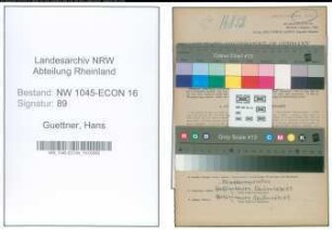 Entnazifizierung Hans Guettner , geb. 16.07.1909 (Gelderheber)